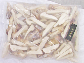 冷凍松茸の製品検査